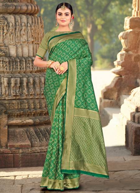 1009 Santraj Designer Festival Wear Saree Collection 1009-Green